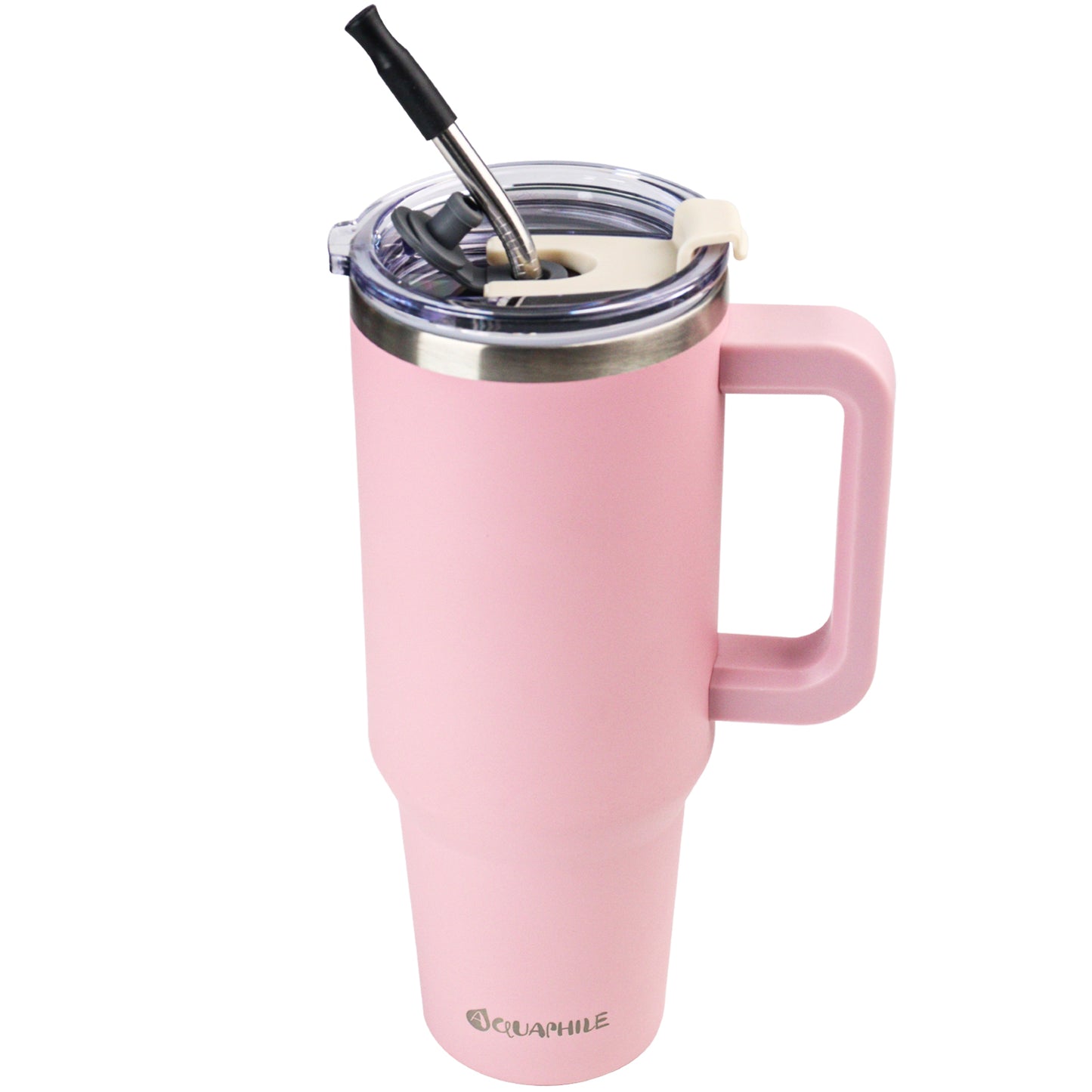 AQUAPHILE Insulated Tumbler with Leak-proof Lid and Straw, 20/30/40 oz Insulated Stainless Steel Coffee Mug with Handle, Travel Coffee Mug