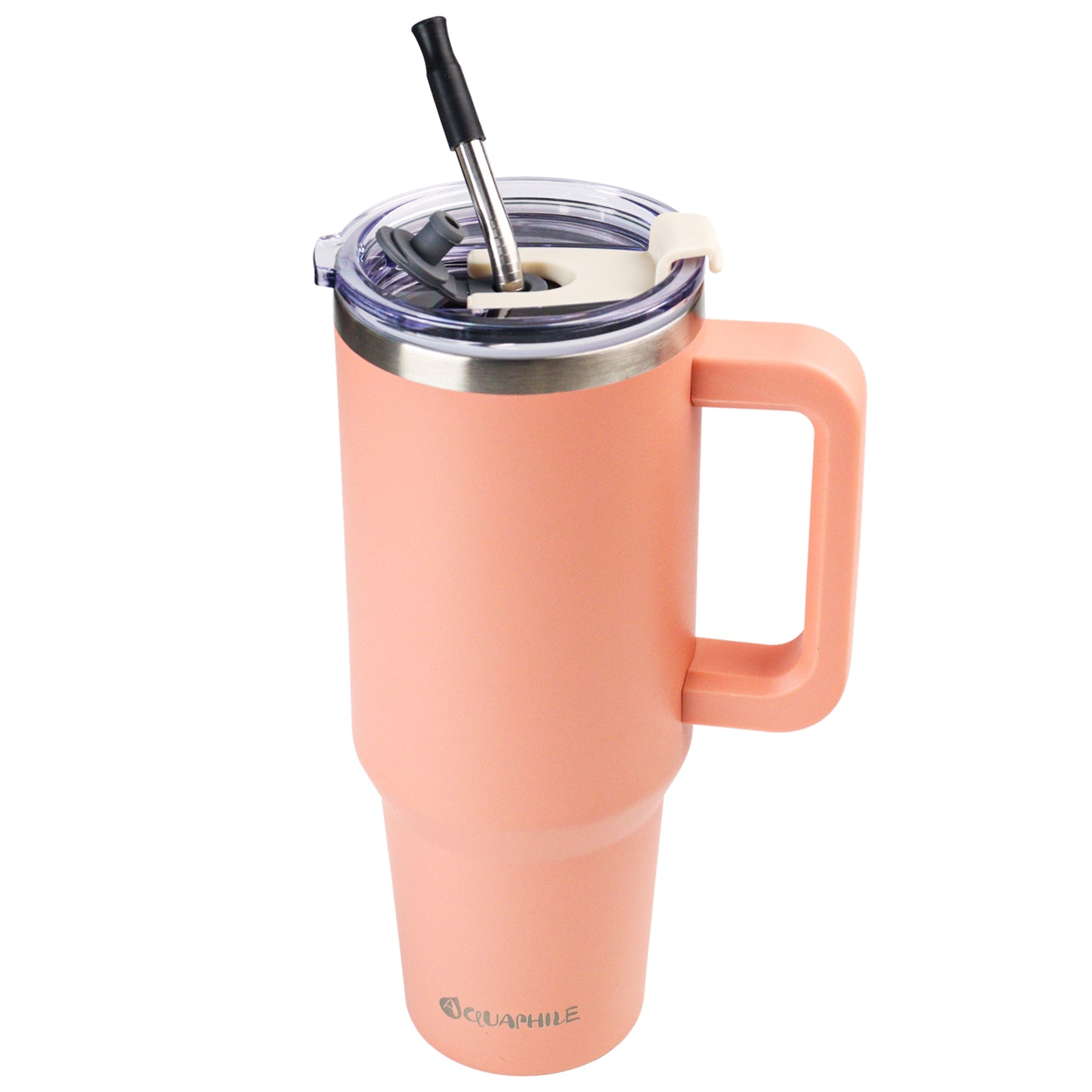 AQUAPHILE Insulated Tumbler with Leak-proof Lid and Straw, 20/30/40 oz Insulated Stainless Steel Coffee Mug with Handle, Travel Coffee Mug