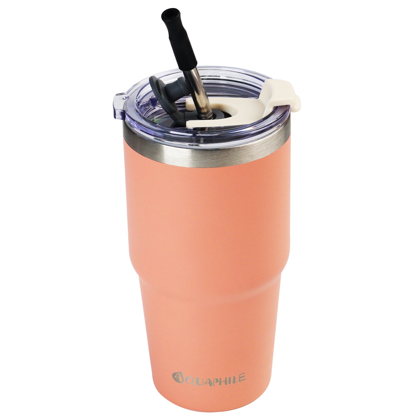 AQUAPHILE Insulated Tumbler with Leak-proof Lid and Straw, 20/30/40 oz Insulated Stainless Steel Coffee Mug with Handle, Travel Coffee Mug
