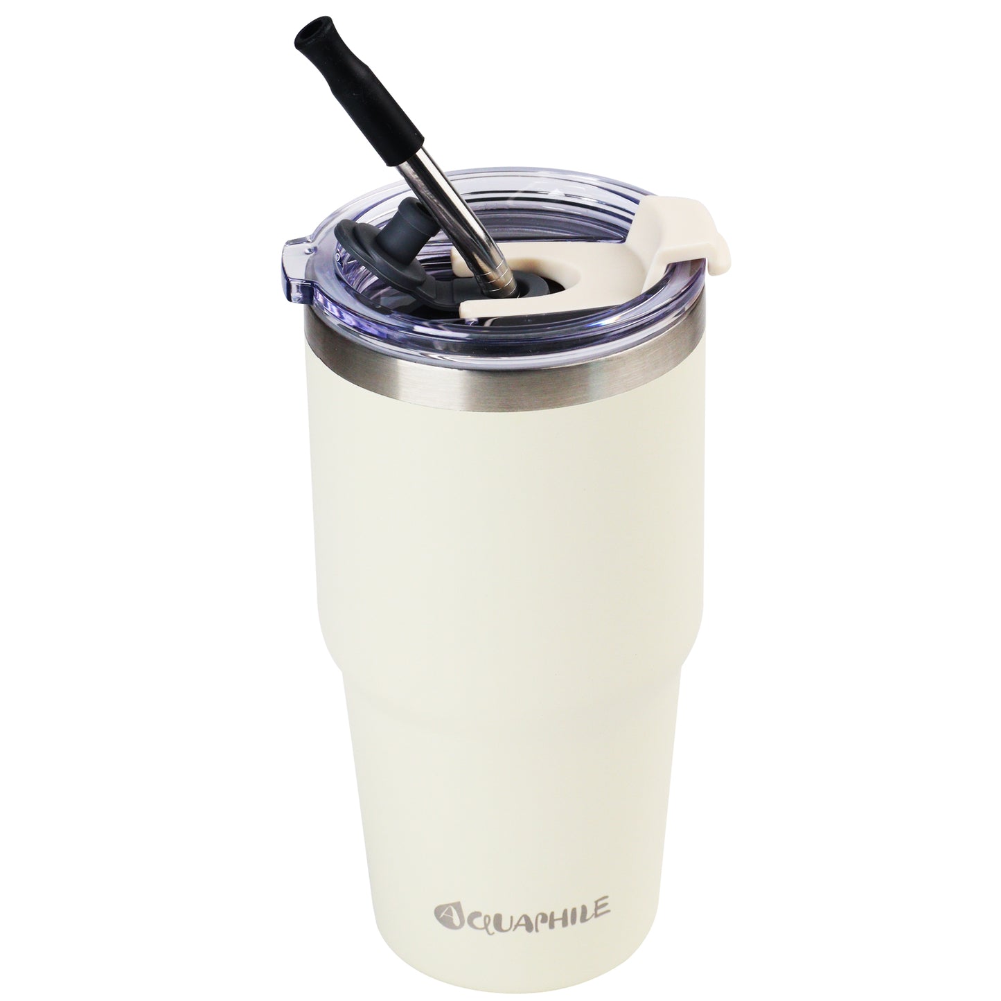 AQUAPHILE Insulated Tumbler with Leak-proof Lid and Straw, 20/30/40 oz Insulated Stainless Steel Coffee Mug with Handle, Travel Coffee Mug