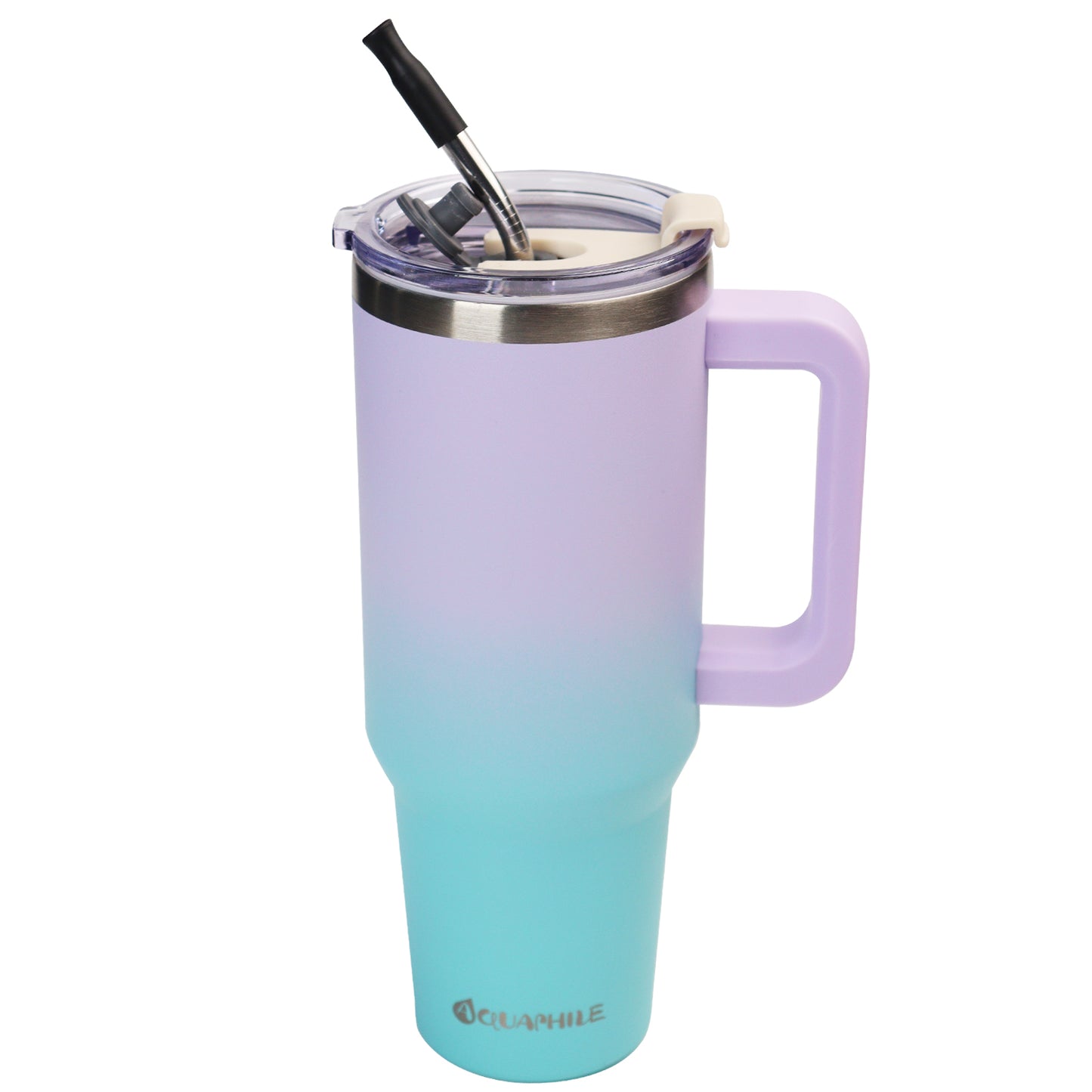 AQUAPHILE Insulated Tumbler with Leak-proof Lid and Straw, 20/30/40 oz Insulated Stainless Steel Coffee Mug with Handle, Travel Coffee Mug