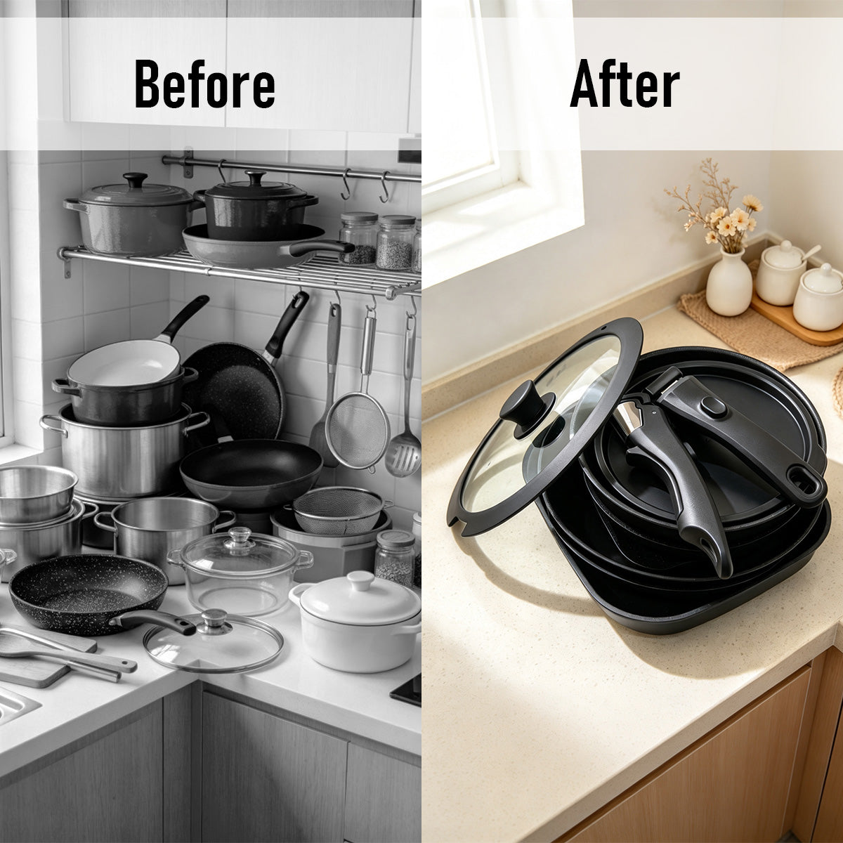 AQUAPHILE 31/35-piece kitchen non stick cookware set, including baking tools set, stackable, suitable for dishwasher and steamer