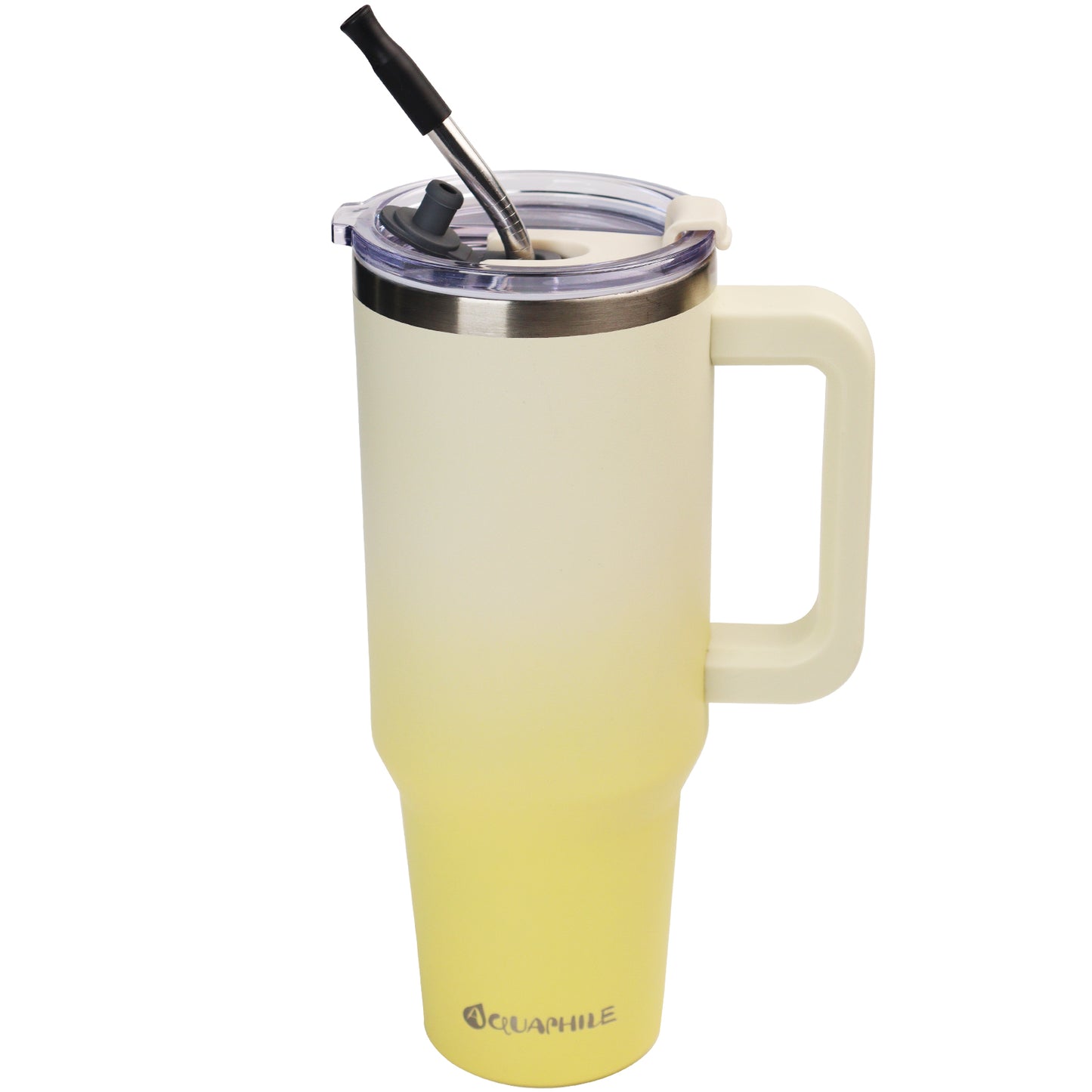 AQUAPHILE Insulated Tumbler with Leak-proof Lid and Straw, 20/30/40 oz Insulated Stainless Steel Coffee Mug with Handle, Travel Coffee Mug