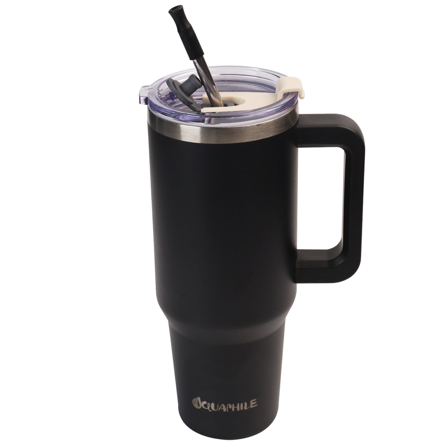 AQUAPHILE Insulated Tumbler with Leak-proof Lid and Straw, 20/30/40 oz Insulated Stainless Steel Coffee Mug with Handle, Travel Coffee Mug