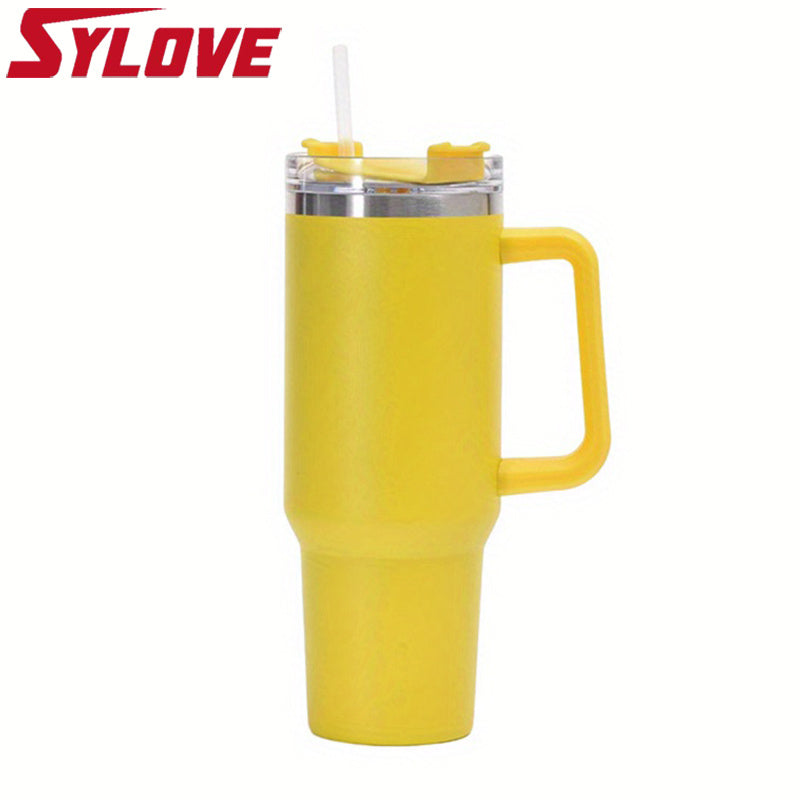 1pc Large 40oz Stainless Steel Water Bottle with Leakproof Lid and Straw - Perfect for Outdoor Activities, Camping, Hiking, and Travel - Great Gift for Holidays and Special Occasions