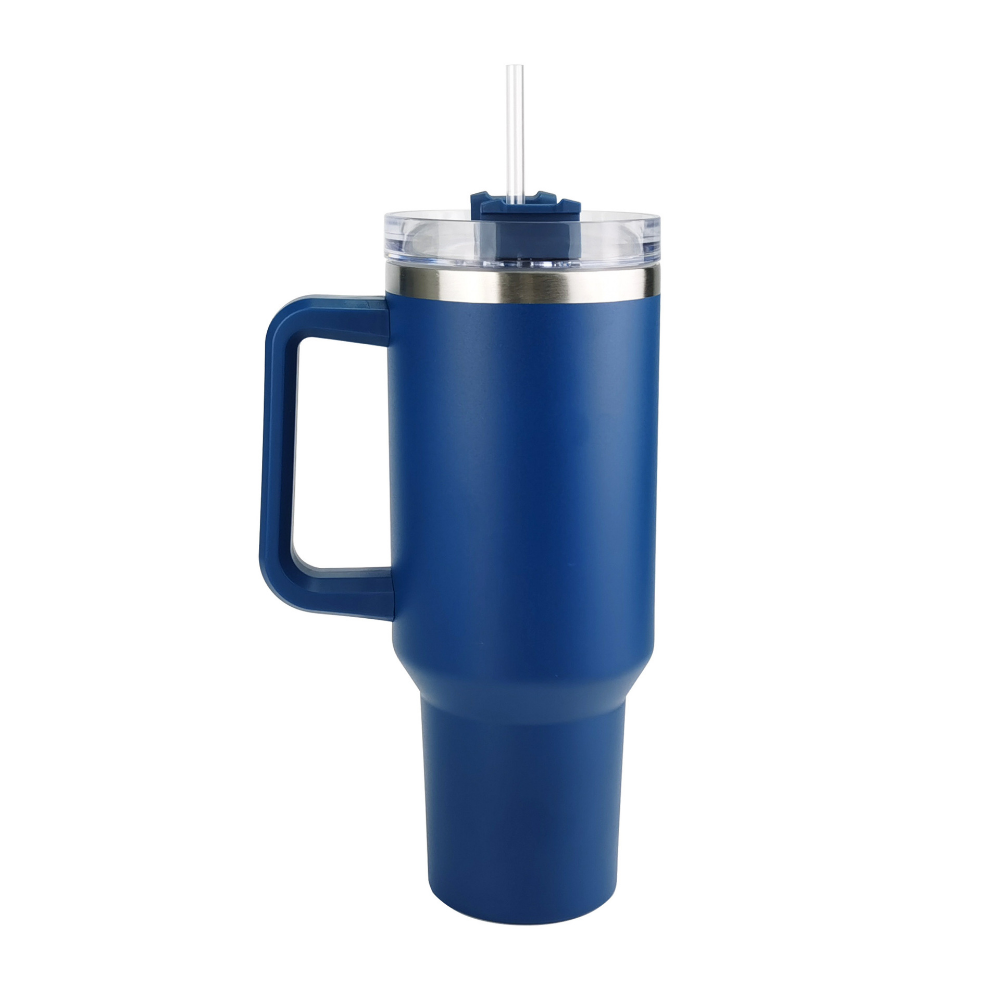 304 Stainless Steel Thermos Cup Cold Kettle Straw Ice Mug Portable Coffee Mug Car Mug 40oz Handle Cup
