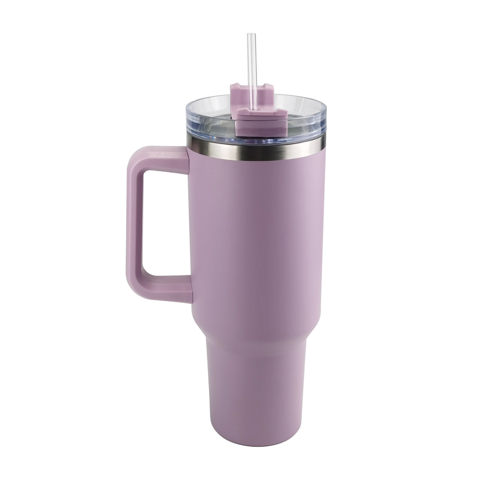 304 Stainless Steel Thermos Cup Cold Kettle Straw Ice Mug Portable Coffee Mug Car Mug 40oz Handle Cup