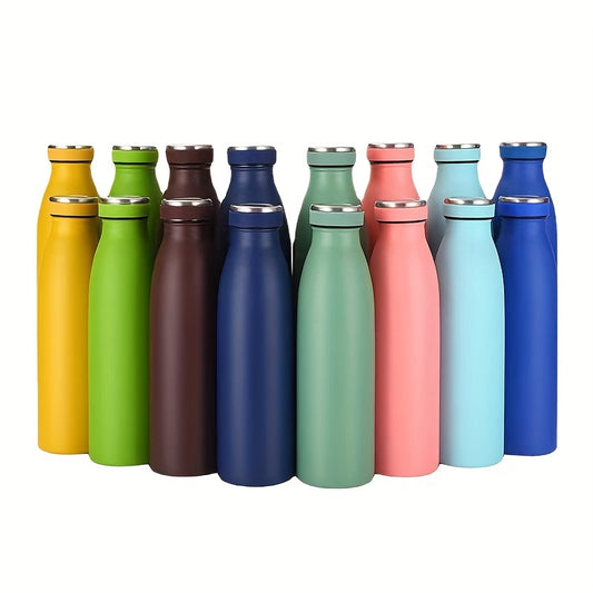 1pc 17oz, 25oz Food Grade Stainless Steel Vacuum Flask, Large Capacity Double Wall Vacuum Cup, Tea And Coffee Vacuum Flask, Reusable Thermal Bottle