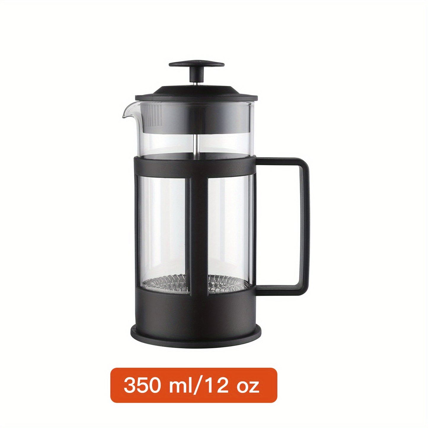 1pc French Press, Filtration Plunger Coffee Pot, Stainless Steel Brewing Kettle, Rust-free Tea Maker, Coffee Maker(350ml\u002F600ml)