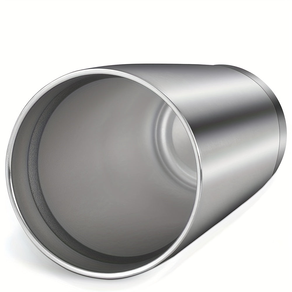 1pc 20oz Tumbler With Lid, Stainless Steel Vacuum Insulated Double Wall Travel Tumbler, Durable Insulated Coffee Mug, Thermal Cup With Splash Proof Sliding Lid
