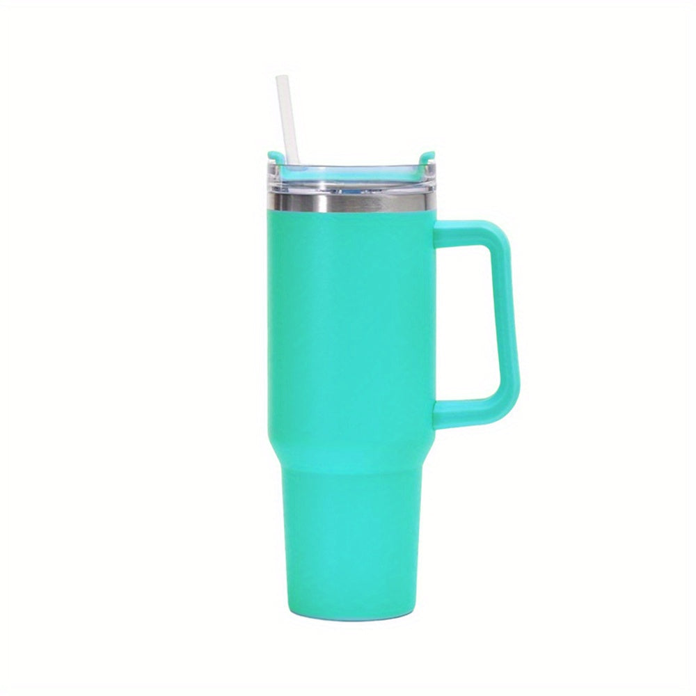 304 Stainless Steel Thermos Cup Cold Kettle Straw Ice Mug Portable Coffee Mug Car Mug 40oz Handle Cup