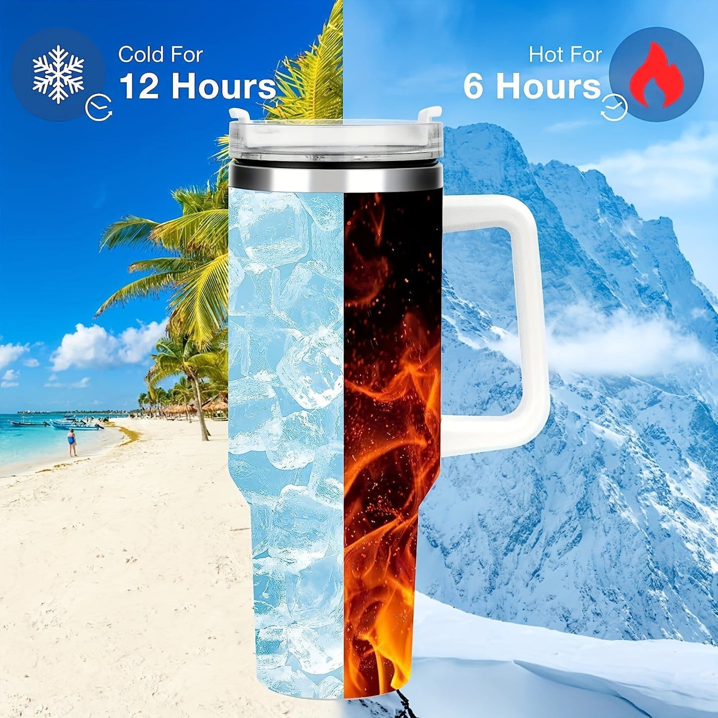 SYLOVE Laser Cat Claw Portable 40oz Water Bottles, Stainless Steel Leakproof Tumbler Insulation Water Cup With Lid And Straw For Men Women Outdoor Camping, Hiking, Driving, Christmas, Birthday, Father Mather's Day Gift