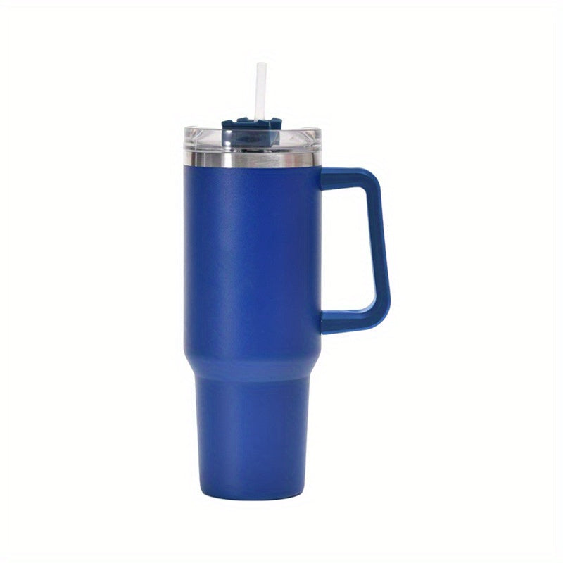 304 Stainless Steel Thermos Cup Cold Kettle Straw Ice Mug Portable Coffee Mug Car Mug 40oz Handle Cup