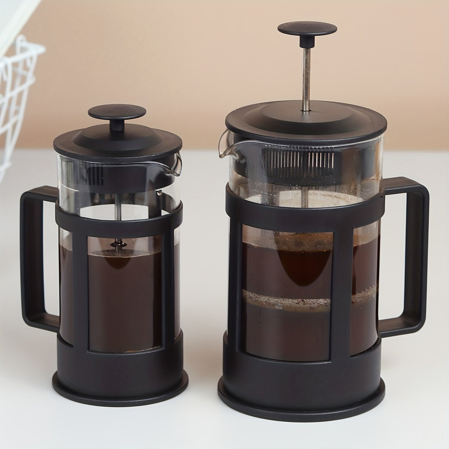 1pc French Press, Filtration Plunger Coffee Pot, Stainless Steel Brewing Kettle, Rust-free Tea Maker, Coffee Maker(350ml\u002F600ml)