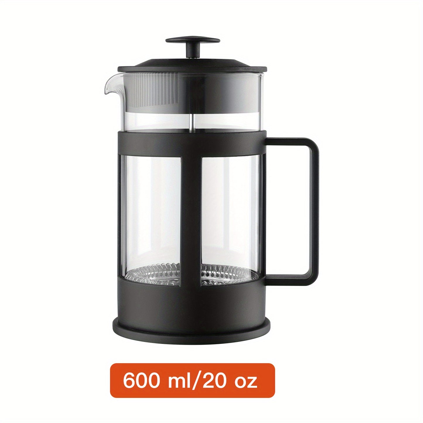 1pc French Press, Filtration Plunger Coffee Pot, Stainless Steel Brewing Kettle, Rust-free Tea Maker, Coffee Maker(350ml\u002F600ml)
