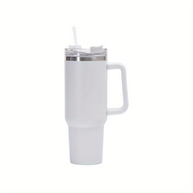304 Stainless Steel Thermos Cup Cold Kettle Straw Ice Mug Portable Coffee Mug Car Mug 40oz Handle Cup