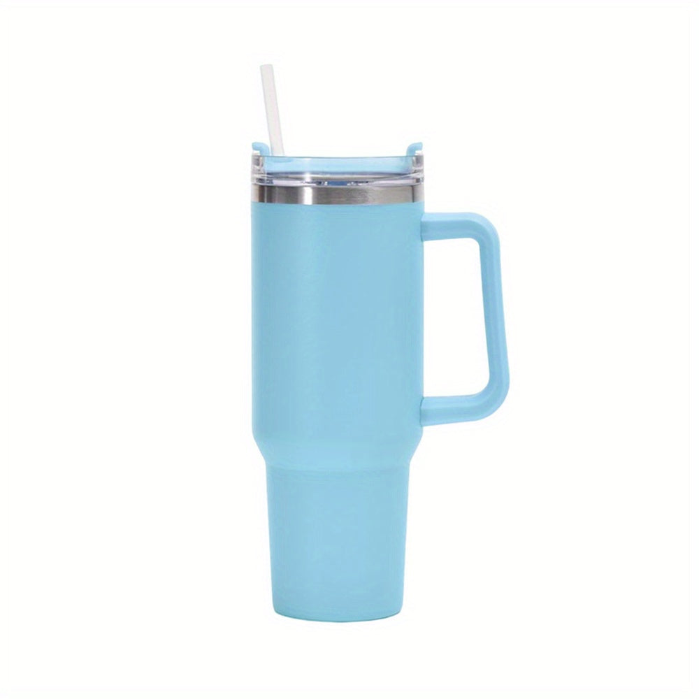 304 Stainless Steel Thermos Cup Cold Kettle Straw Ice Mug Portable Coffee Mug Car Mug 40oz Handle Cup