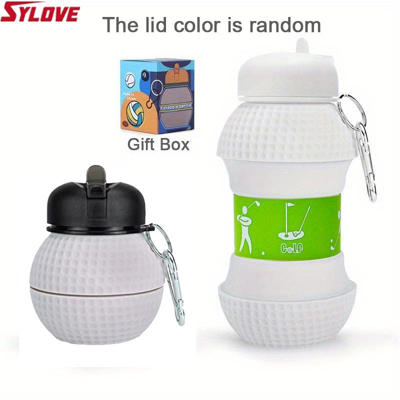 Collapsible BPA-Free Silicone Football Basketball Tennis Golf Shaped Water Bottle For Kids Boys Girls, 18.6oz\u002F560ml Sports Water Cup, Creative Children's Day Christmas Day Gift