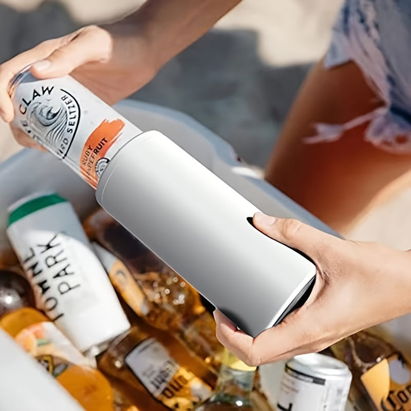 1pc Slim Can Cooler For Slim Beer, Hard Seltzer, Double Walled Stainless Steel Insulated Slim Cans 12oz